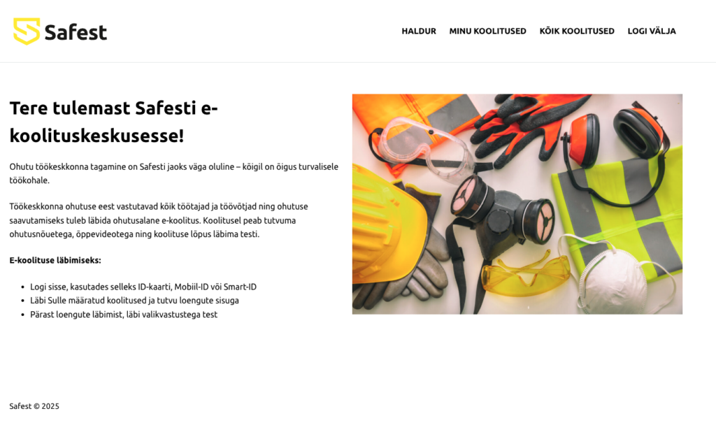 Safesti e-koolituskeskkond
