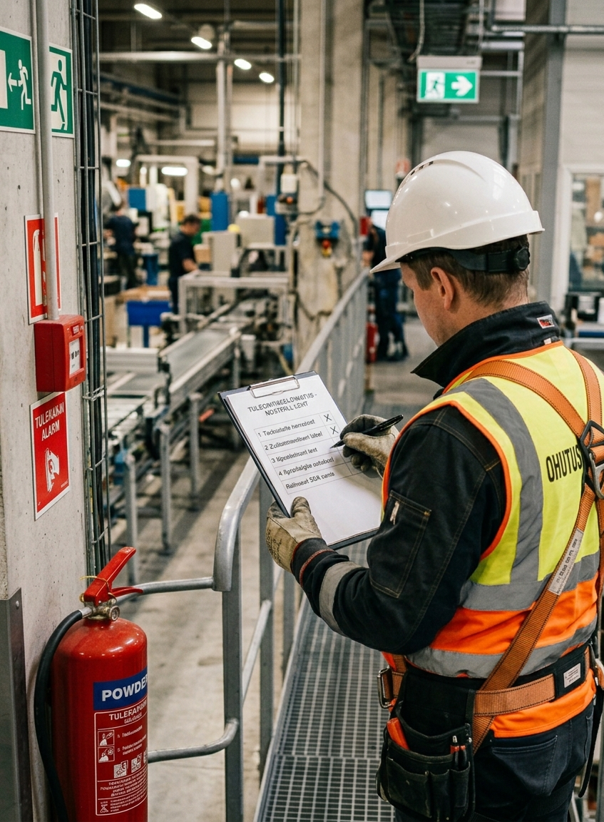 Tuleohutusülevaatus objektil - Safesti tuleohutusspetsialist